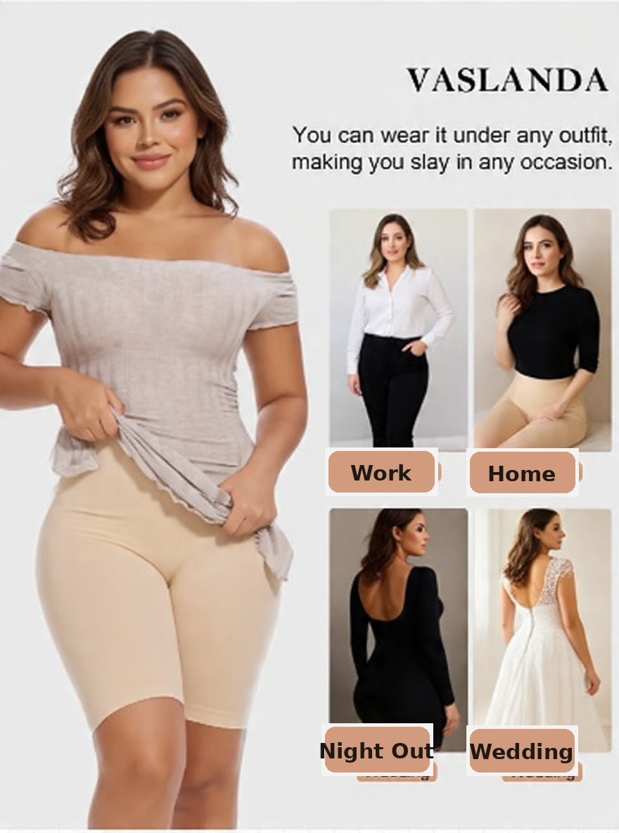 2 Packs Tummy Control Shapewear Shorts Faja Body Shaper for Women High-Waisted Thigh Slimming